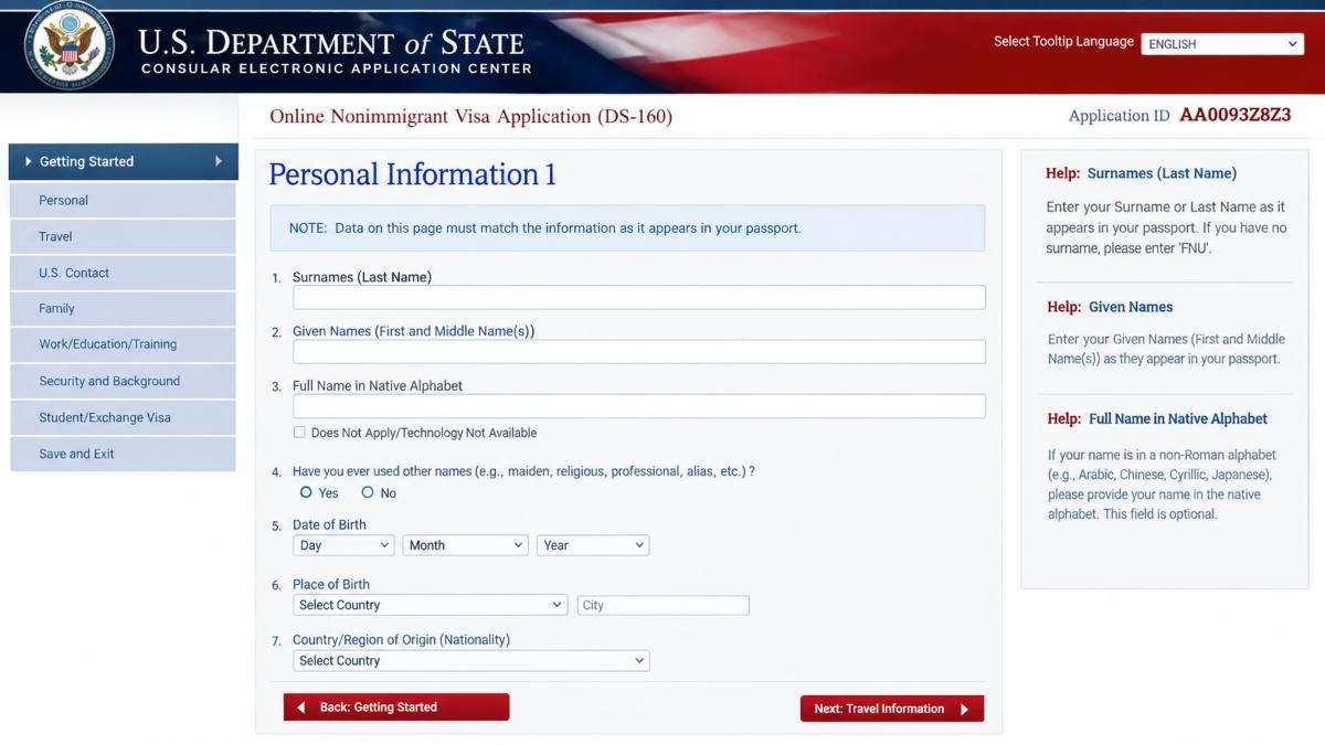 How to Fill Out the DS-160 Form