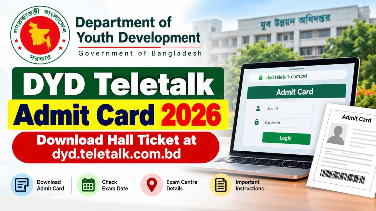 How to Download DYD Teletalk Admit Card 2026