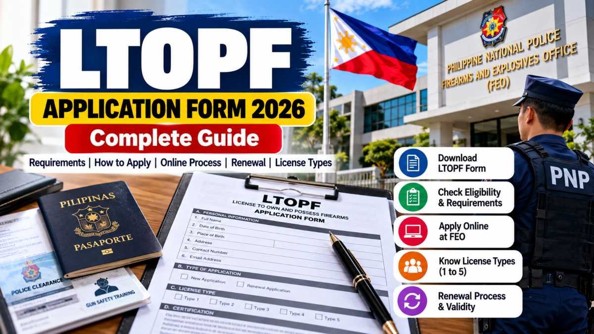 License to Own and Possess Firearms Application Form