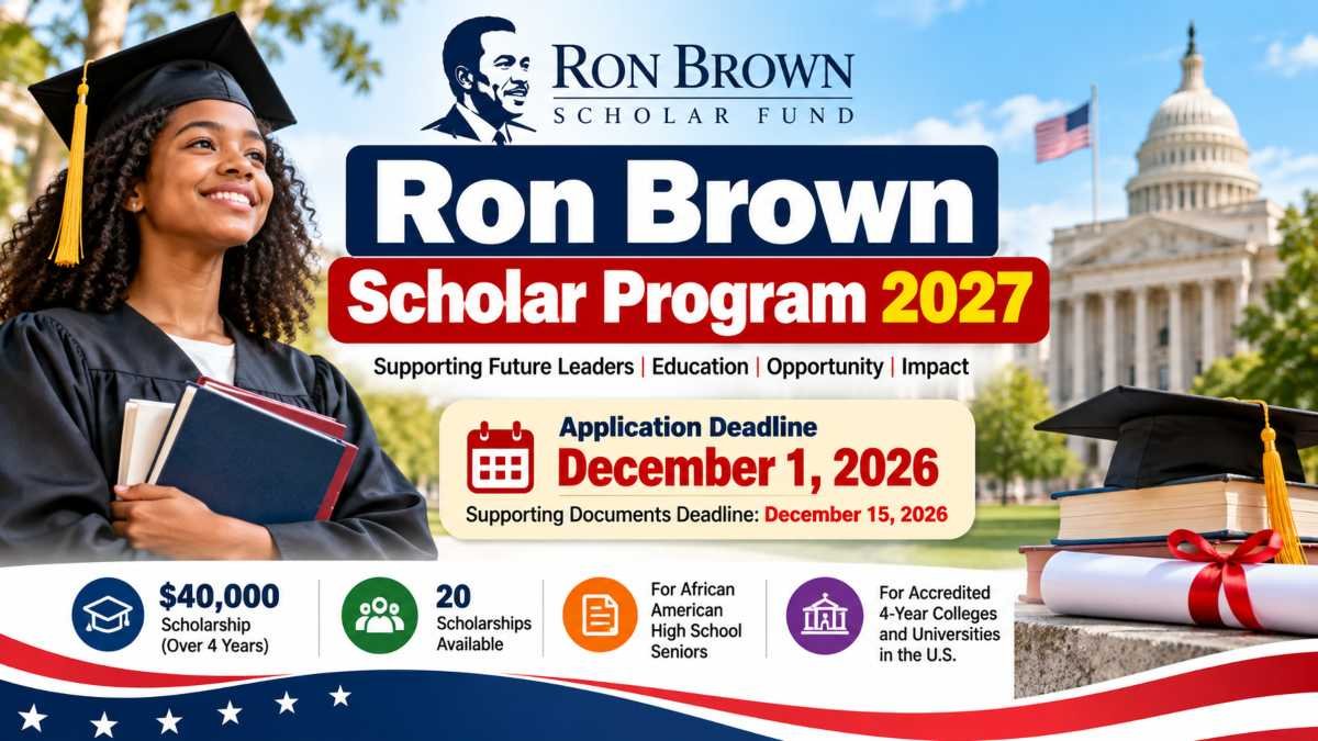 Ron Brown Scholar Program 2027 Benefits